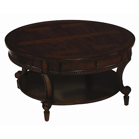 Traditional Round Cocktail Table